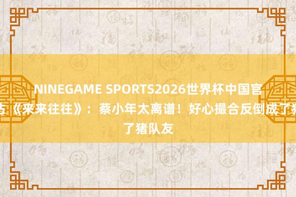 NINEGAME SPORTS2026世界杯中国官方网站 《来来往往》:蔡小年太离谱!好心撮合反倒成了猪队友