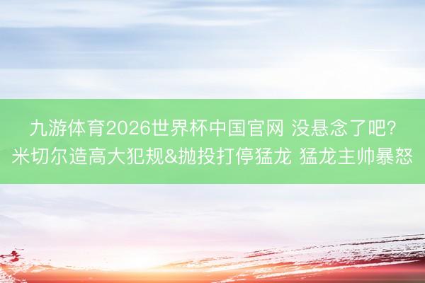九游体育2026世界杯中国官网 没悬念了吧？米切尔造高大犯规&抛投打停猛龙 猛龙主帅暴怒