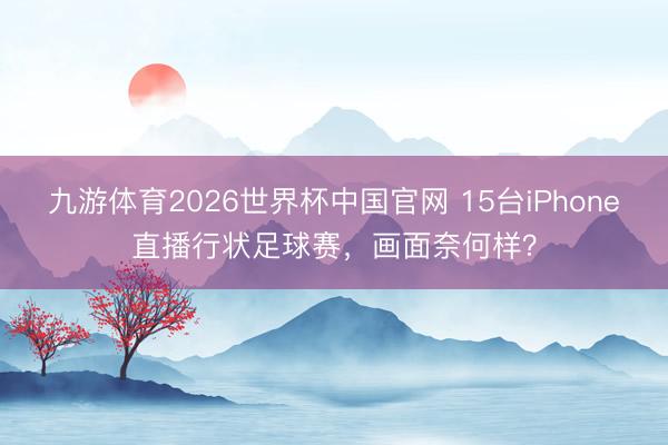九游体育2026世界杯中国官网 15台iPhone直播行状足球赛,画面奈何样?